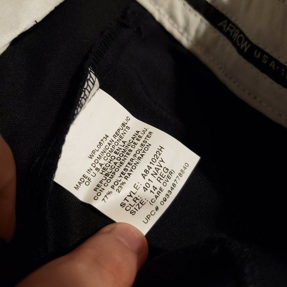 Arrow Pleated Dress Pants Navy Blue Women's 14 | 27x28 Business Formal Brand New - Picture 6 of 9